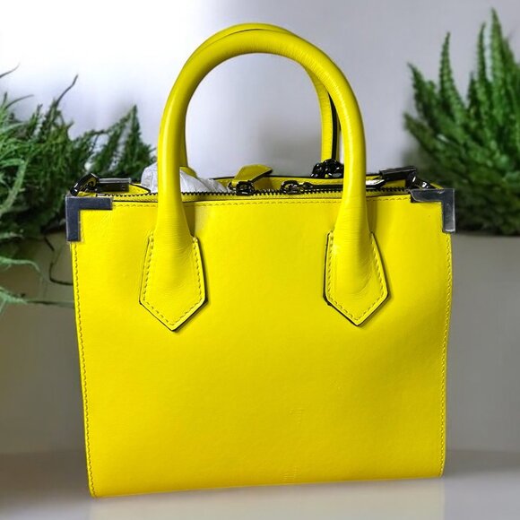 NWT The Kooples Medium Ming Bag in Yellow Leather - MSRP $425.00 - Picture 7 of 8